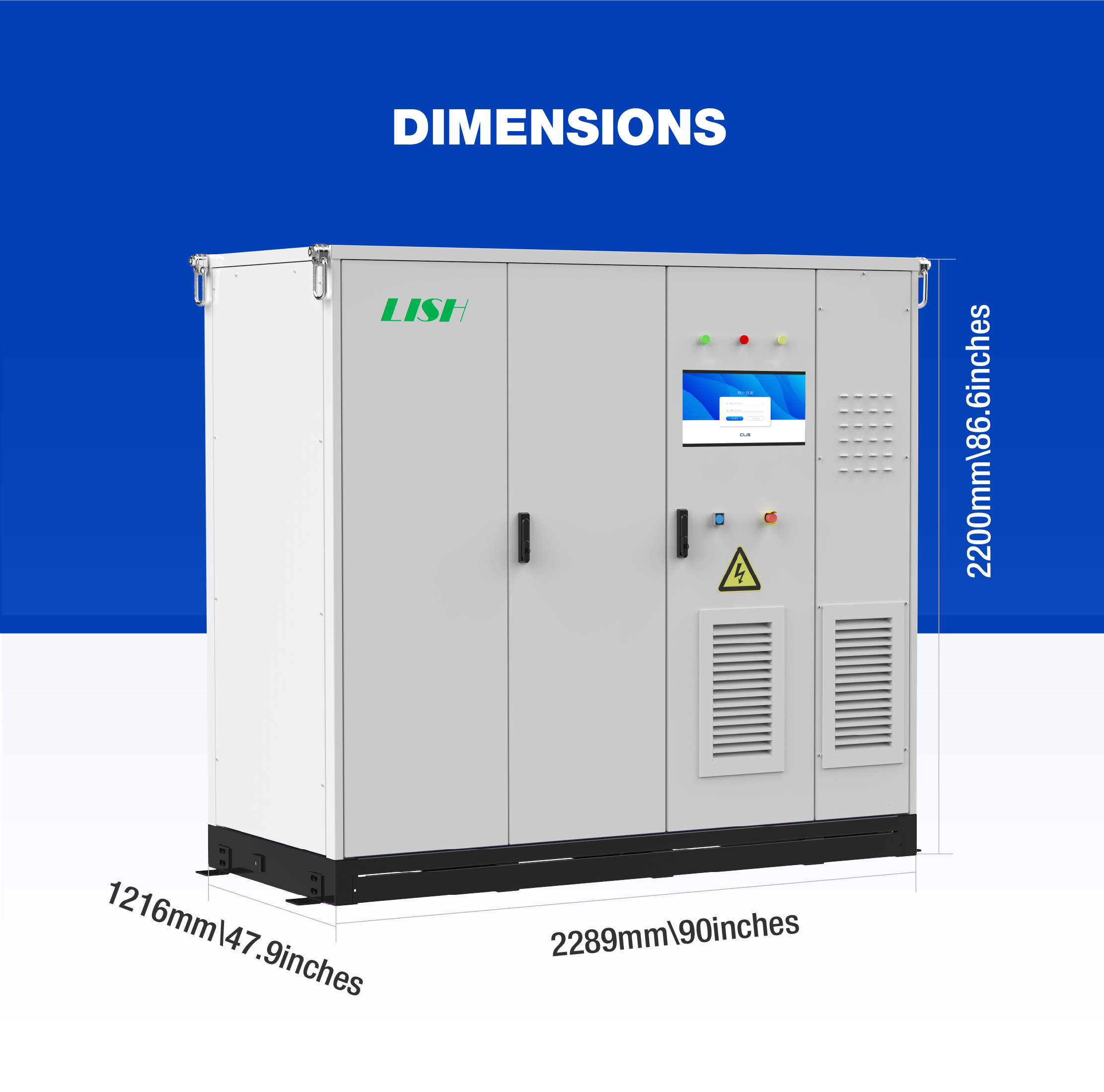 50kW 80kWh LiFePO4 Lithium Battery Storage Cabinet