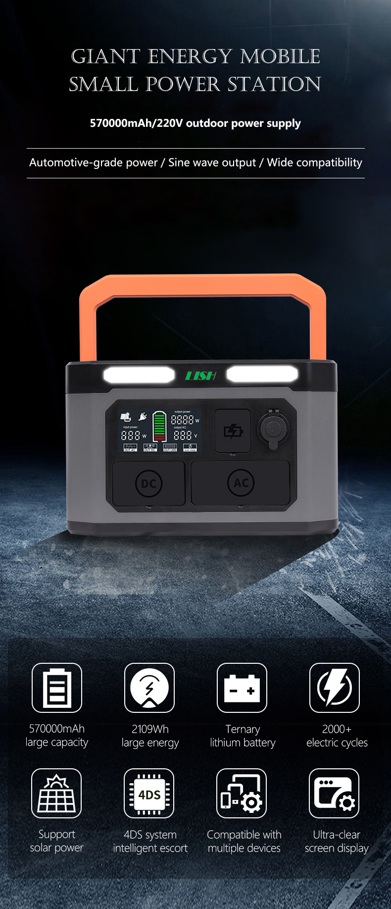 Portable Emergency Power Bank Station Power Battery Pack