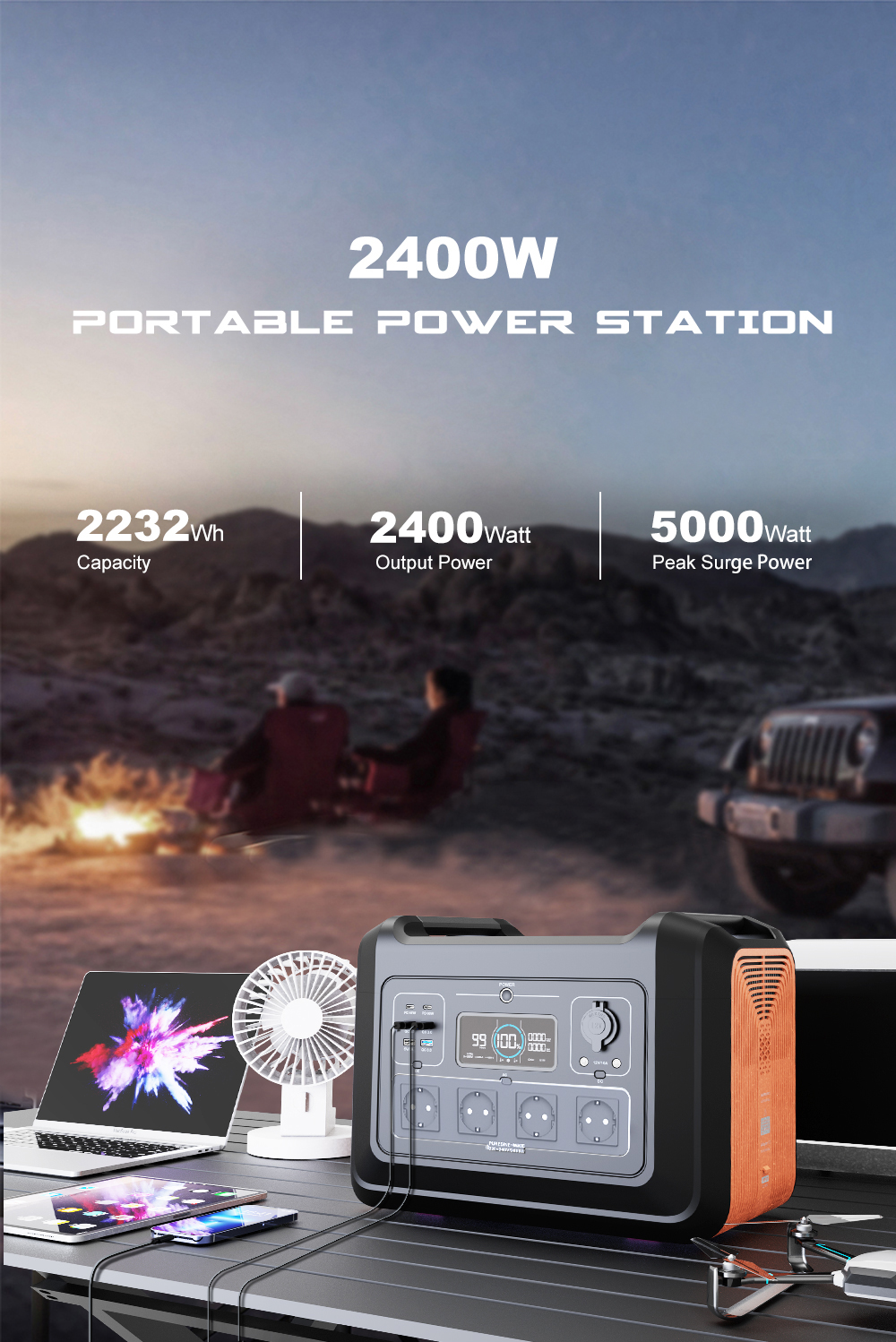 2400W Powerstation Solar Generator