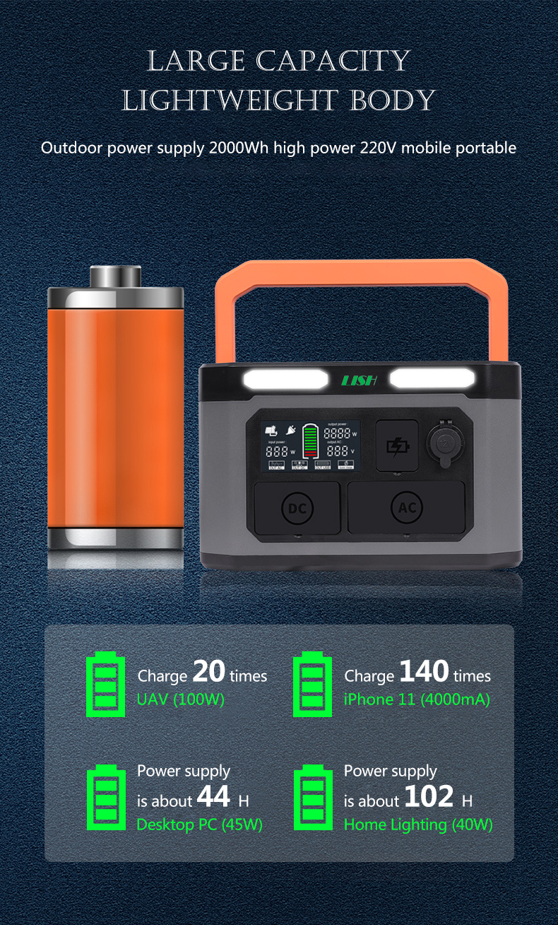 Portable Emergency Power Bank Station Power Battery Pack