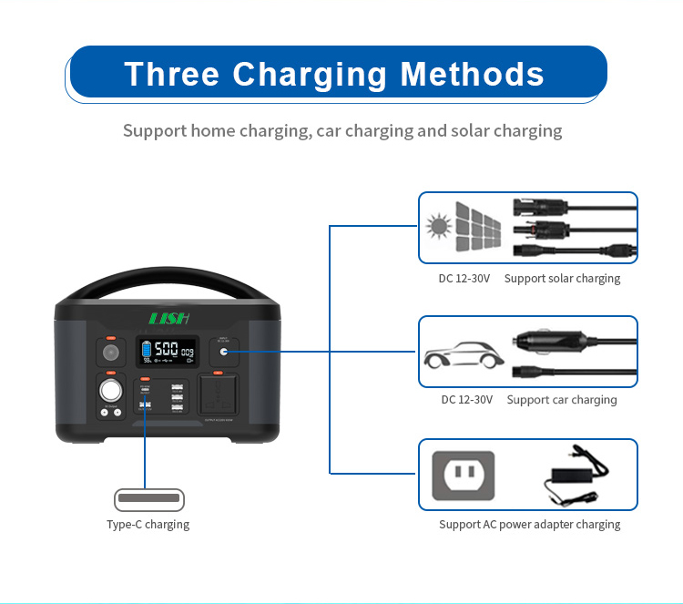 600WH Lithium Battery Portable Power Station