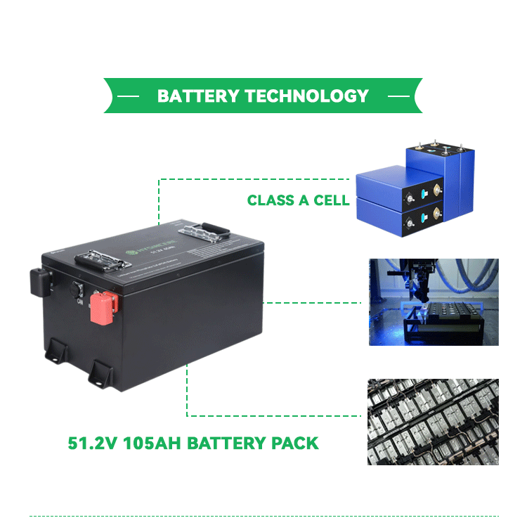  Battery Pack for Golf Carts 51.2 V