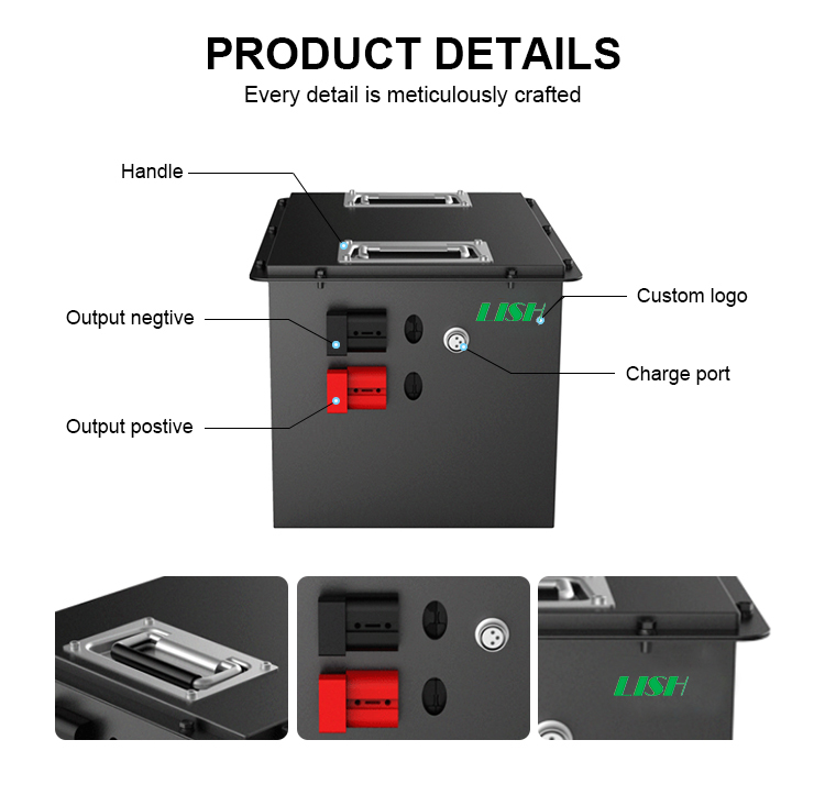 48V 50Ah AGV car lithium iron phosphate battery