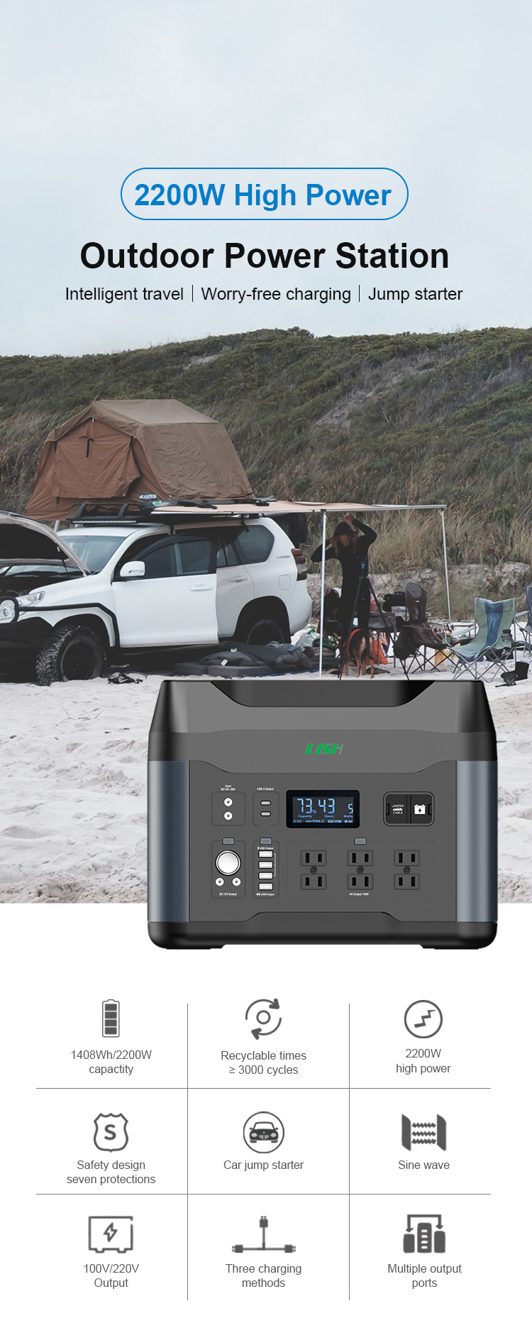 Portable Power Station 2200W