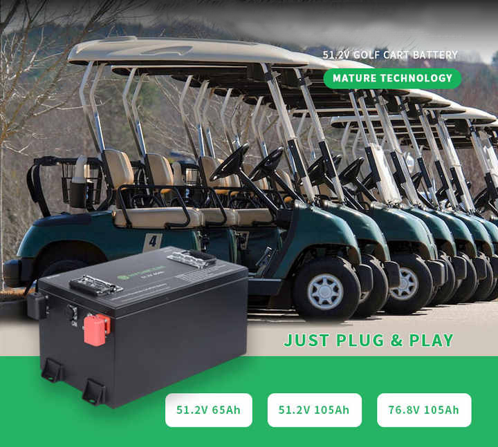 Lithium Ion Rechargeable Battery Pack for Golf Carts 51.2 V