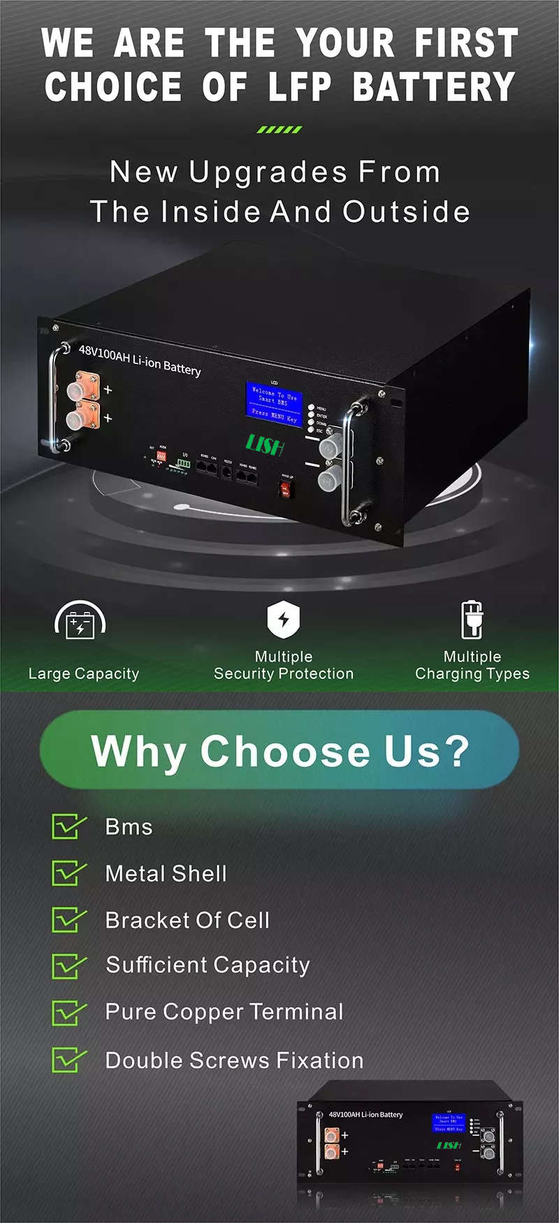 5KW Rack Mounted Solar Energy Battery Pack 