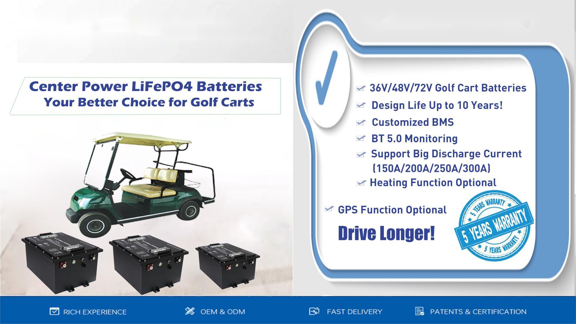  Lifepo4 15Ah Golf Cart Battery Pack Energy Storage Pack
