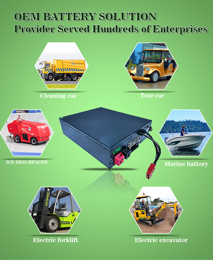 New 24v 200ah 300ah lifepo4 battery for electric sweeper