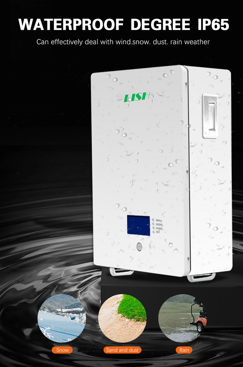 Wall-mounted LiFePO4 Battery 5kwh Lithium Battery