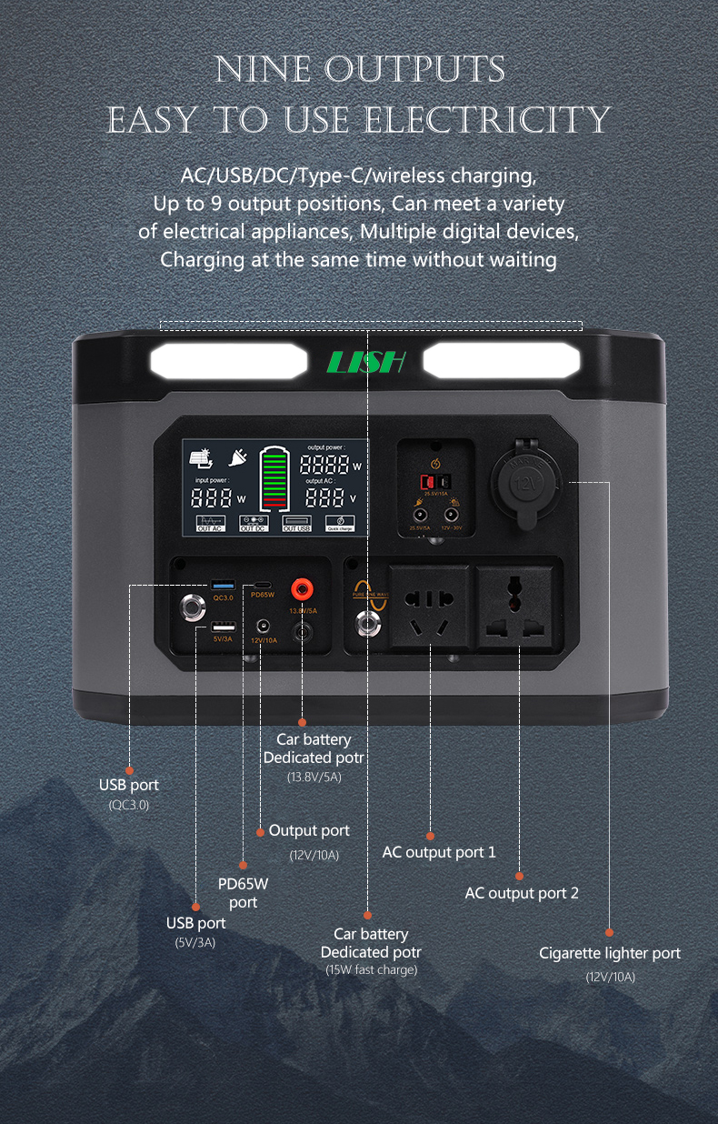 Portable Emergency Power Bank Station Power Battery Pack