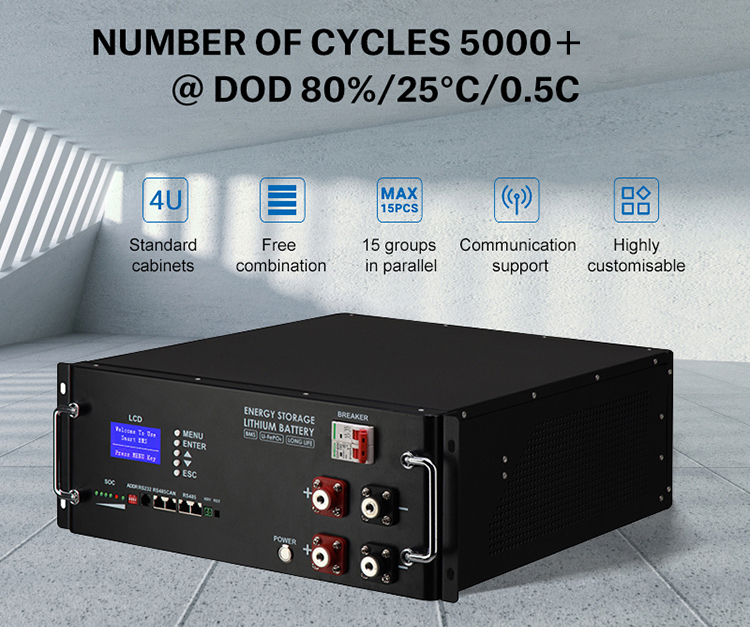 48V 100Ah Energy Storage Batteries Rack-mount System