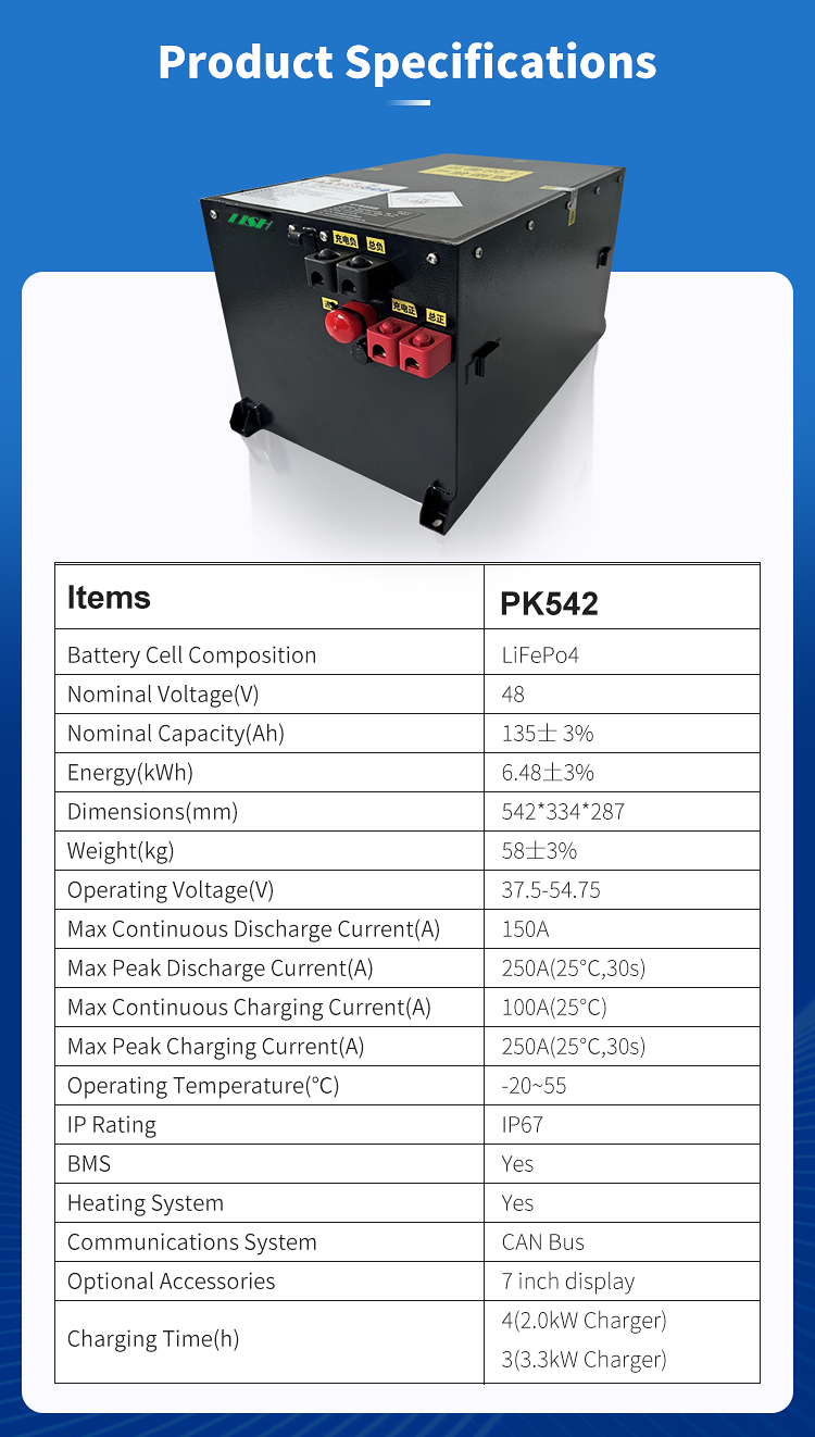 48v 130Ah electric power forklift battery lifepo4 lithium 