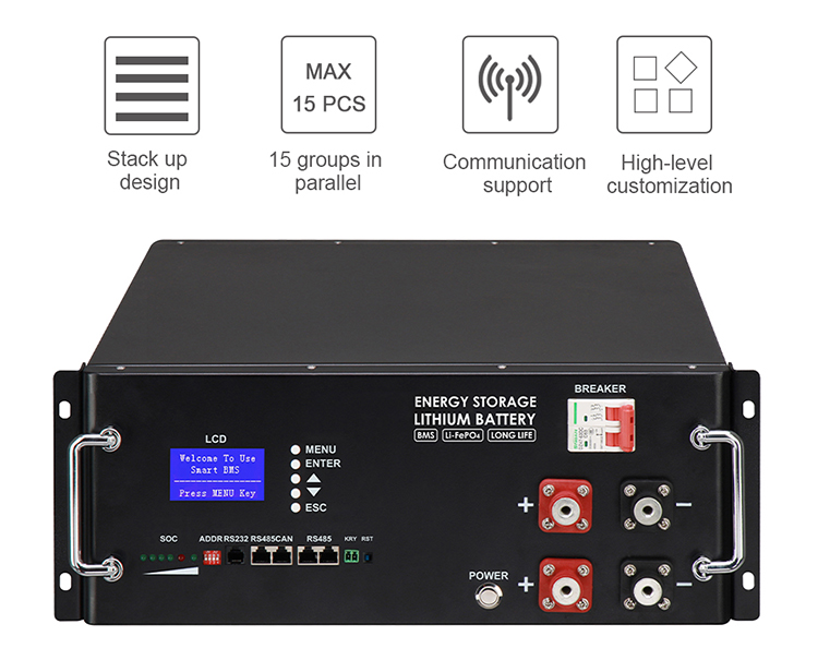  200Ah Battery Rack-mount Stock Energy Storage System 